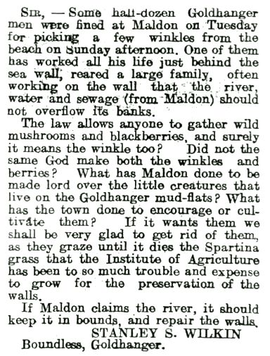 1935 - Winkles, S Wilkin letter