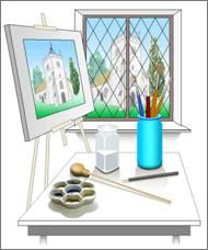 St Peters through the window, D Newman